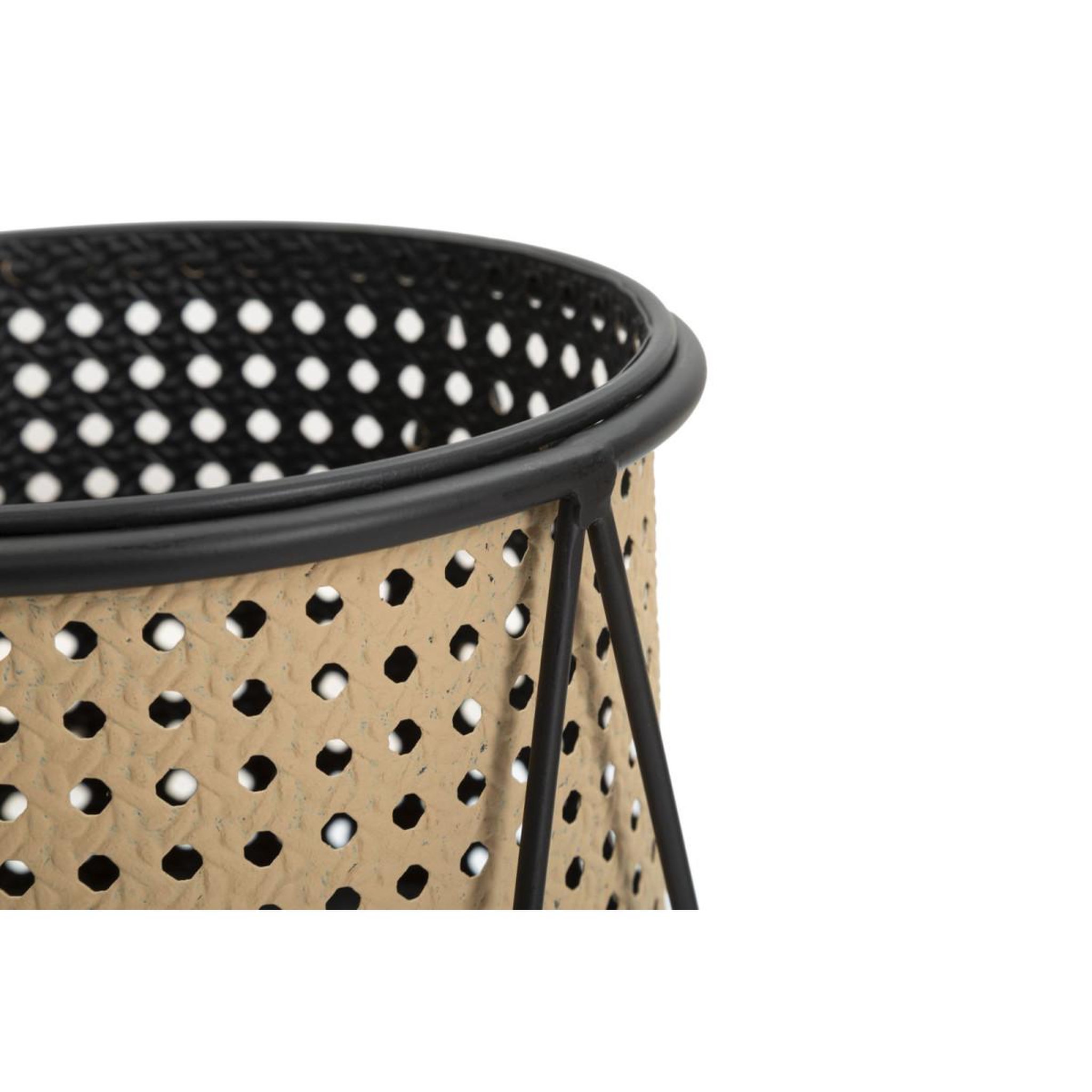 Voir la diapositive 3 : Paris Prix Lot de 2 cache-pots sur pied  osaka  40cm noir & naturel