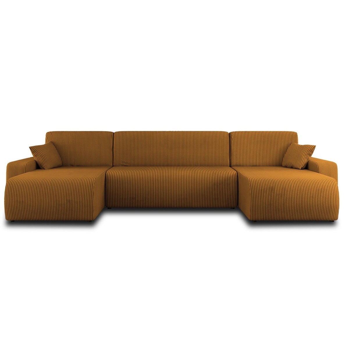 BEST MOBILIER Artemisa - canapé panoramique en u - 7 places - convertible avec coffre - en velours côtelé