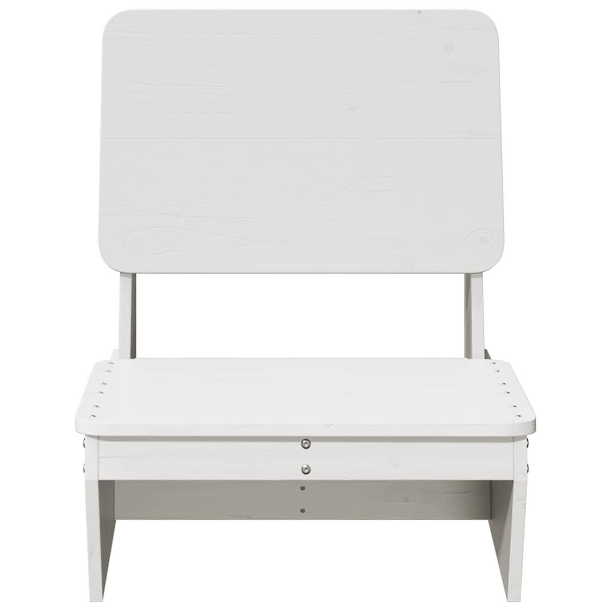 Voir la diapositive 3 : VIDAXL Chaise de jardin blanc 60x64x70,5 cm bois de pin massif