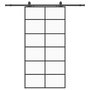 Voir la diapositive 2 : VIDAXL Porte coulissante kit de quincaillerie noir 102x205cm verre ESG