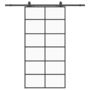 Voir la diapositive 2 : VIDAXL Porte coulissante kit de quincaillerie noir 102x205cm verre ESG