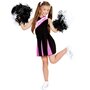 Voir la diapositive 1 : WIDMANN Déguisement Pom Pom Girl Noir et Rose - Fille - 5/7 ans (110 à 122 cm)