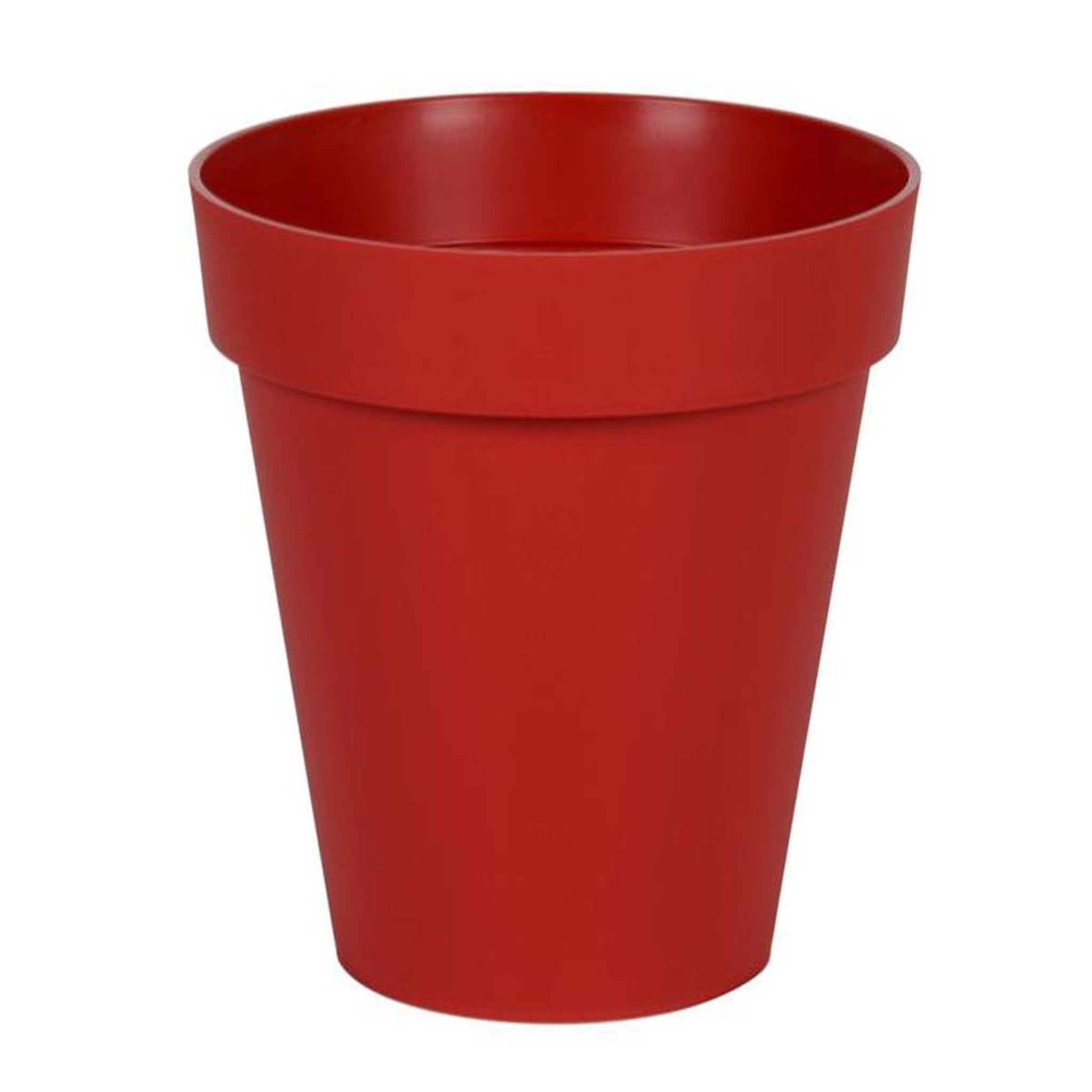 Eda Pot de fleur rond Toscane Ø 60 x H.47 cm - Rouge rubis - Eda