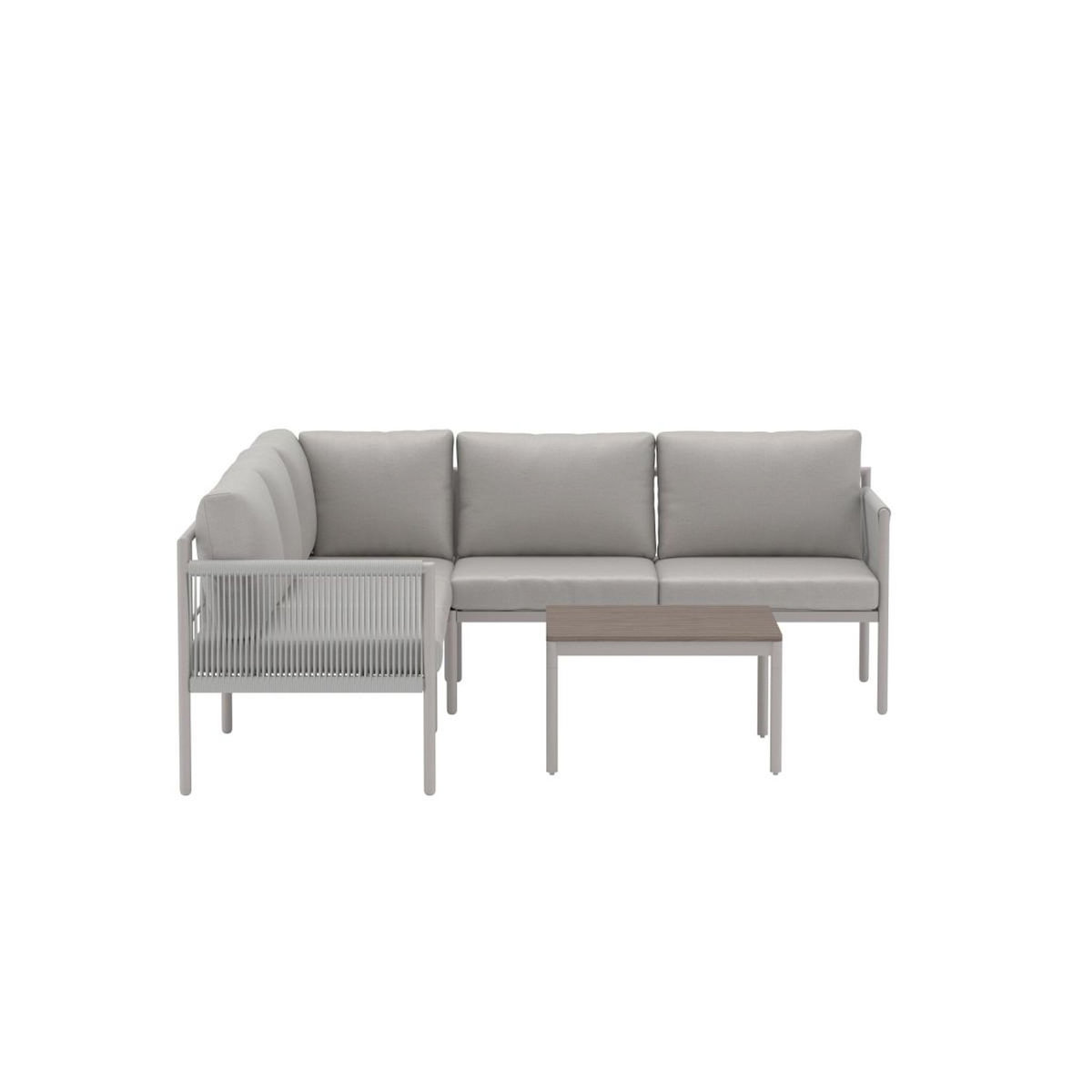 Paris Prix Salon de Jardin d'Angle  Kos  199cm Gris