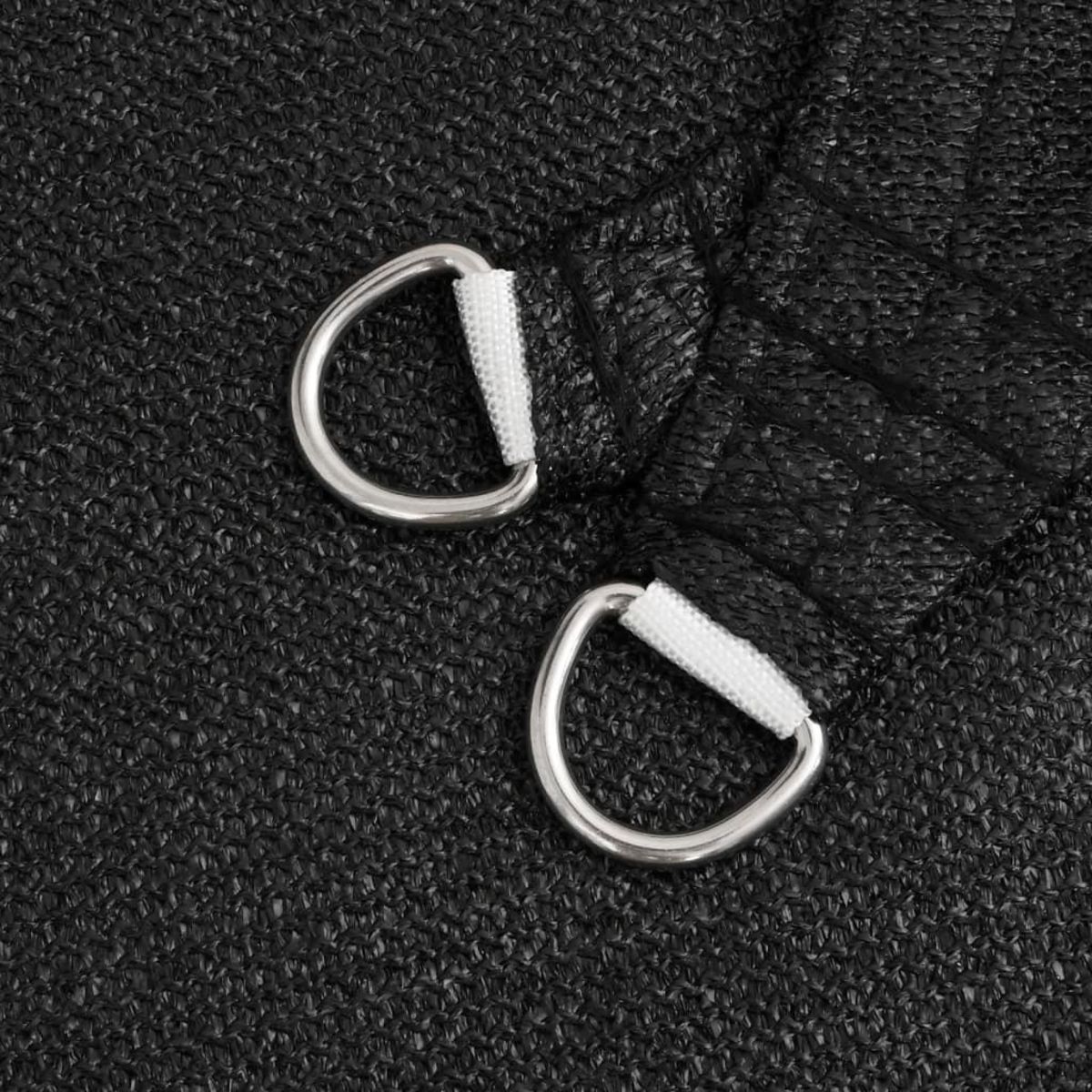 VIDAXL Voile d'ombrage 160 g/m^2 Noir 5x5x6 m PEHD