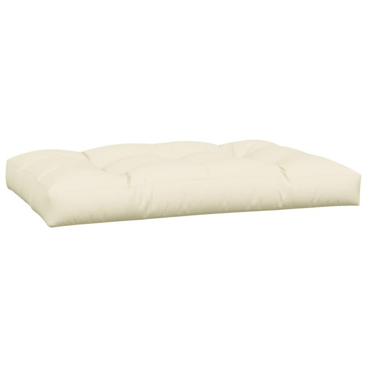 VIDAXL Coussins de palette lot de 2 creme tissu