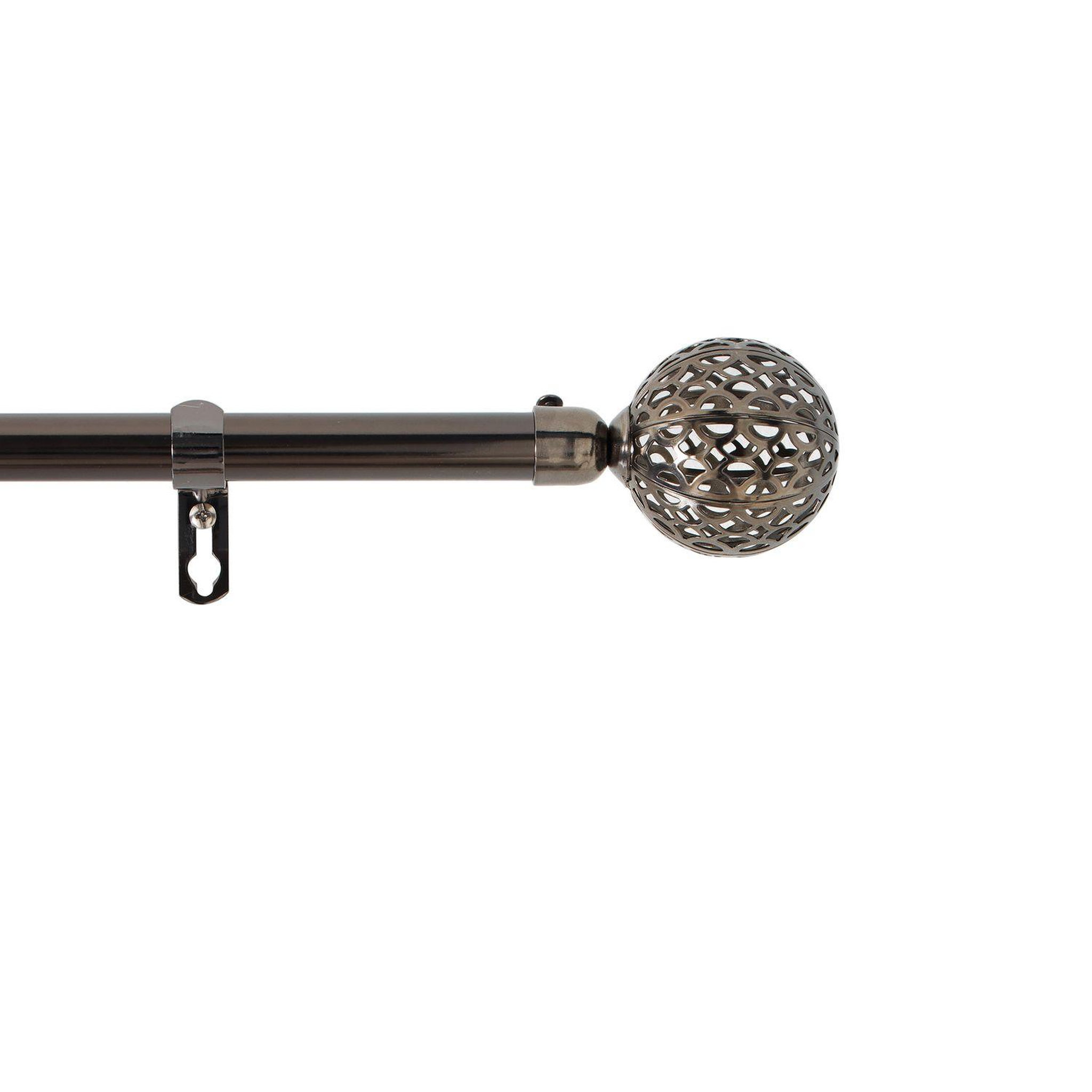 Douceur d'Intérieur Kit de tringle à rideaux extensible sphère - l120 /l210 cm - nickel