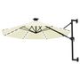 Voir la diapositive 2 : VIDAXL Parasol mural de jardin avec LED 300 cm sable