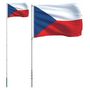 Voir la diapositive 2 : VIDAXL Drapeau tcheque et mat 5,55 m Aluminium