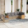 Voir la diapositive 1 : VIDAXL Salon de jardin avec coussins 6 pcs beige resine tressee
