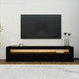 Voir la diapositive 2 : Habitat et Jardin Meuble TV en bois  Bati  - 150 x 36 x 46 cm - Noir