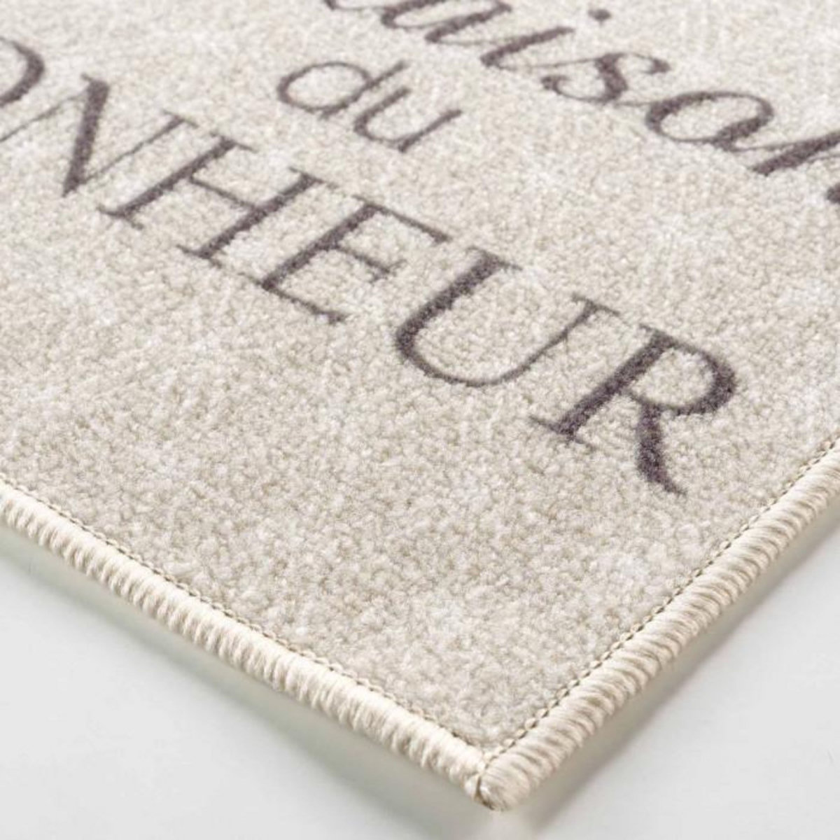 Paris Prix Tapis Déco Imprimé  Happiness  50x120cm Beige