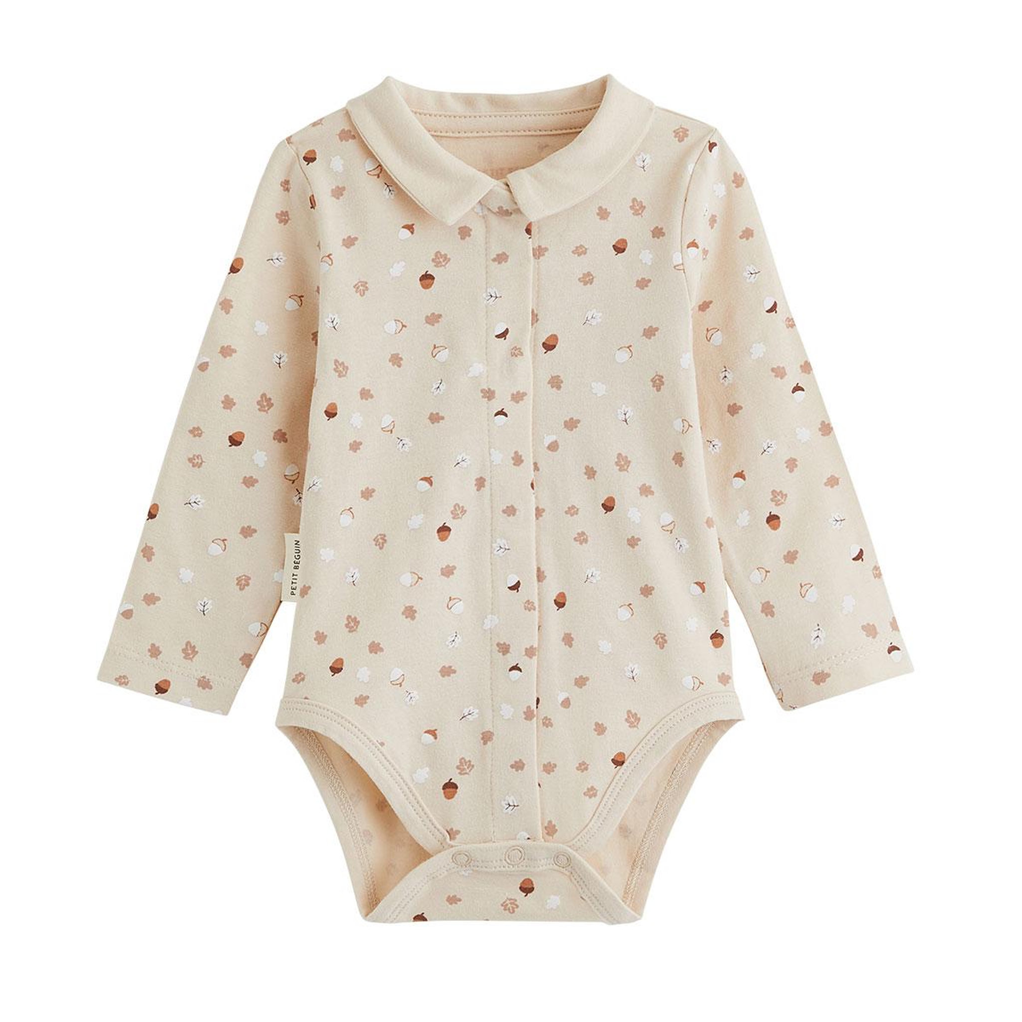 Voir la diapositive 3 : PETIT BEGUIN Ensemble body bébé et pantalon matelassé caramel