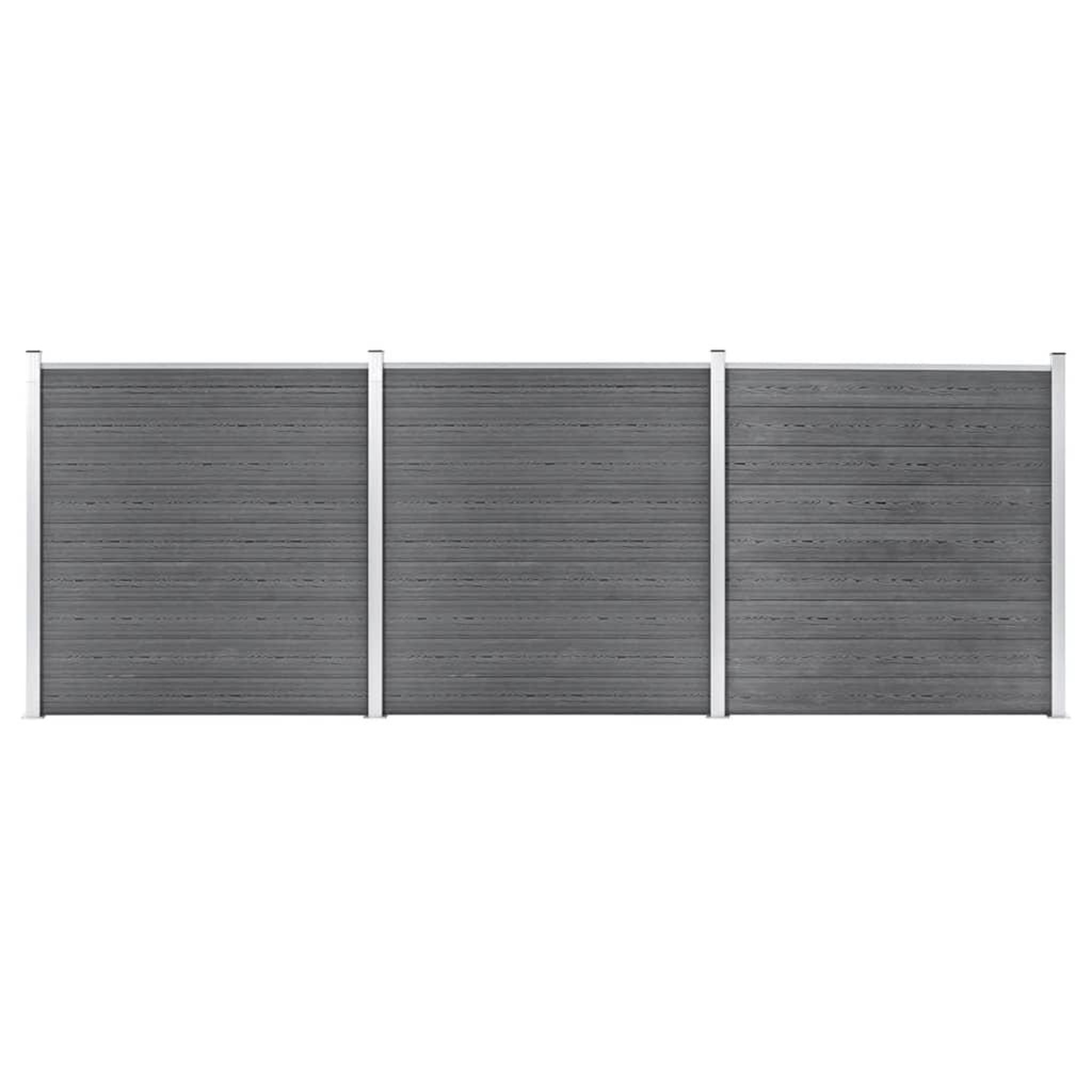 Voir la diapositive 1 : VIDAXL Cloture de jardin WPC 526x186 cm Gris
