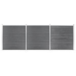 VIDAXL Cloture de jardin WPC 526x186 cm Gris