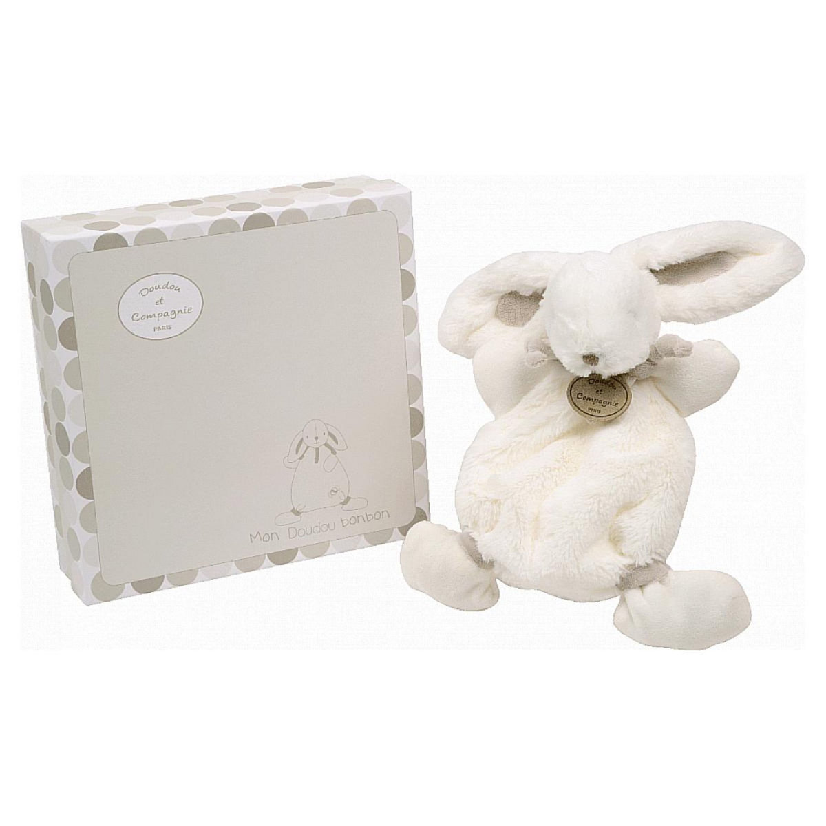 DOUDOU ET COMPAGNIE Lapin bonbon - doudou taupe