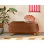 Voir la diapositive 6 : BEST MOBILIER Cristal - bout de lit - en fausse fourrure côtelée