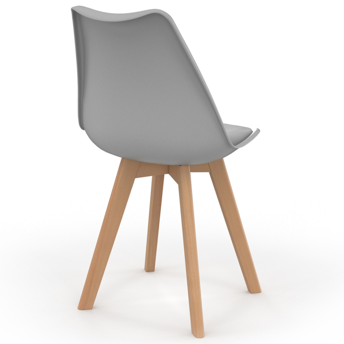 ID MARKET Lot de 6 chaises scandinaves SARA mix color pastel jaune, blanc, gris clair x2, vert mentholé x2