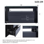 Voir la diapositive 3 : MERAX Buffet 0 porte(s) 6 tiroir(s) - 140 cm noir led panneaux de particules