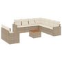 Voir la diapositive 2 : VIDAXL Salon de jardin avec coussins 10 pcs beige resine tressee