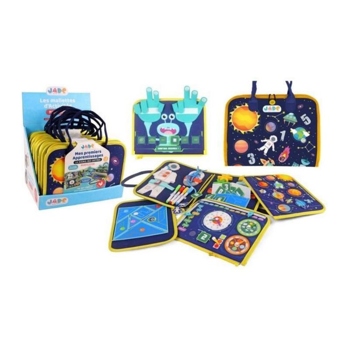 MGM Pochette d'Activitées Espace - Montessori - JADE - Jeu Educatif - Voyage - Sensoriel - Jeu Pour Enfant - Design Français