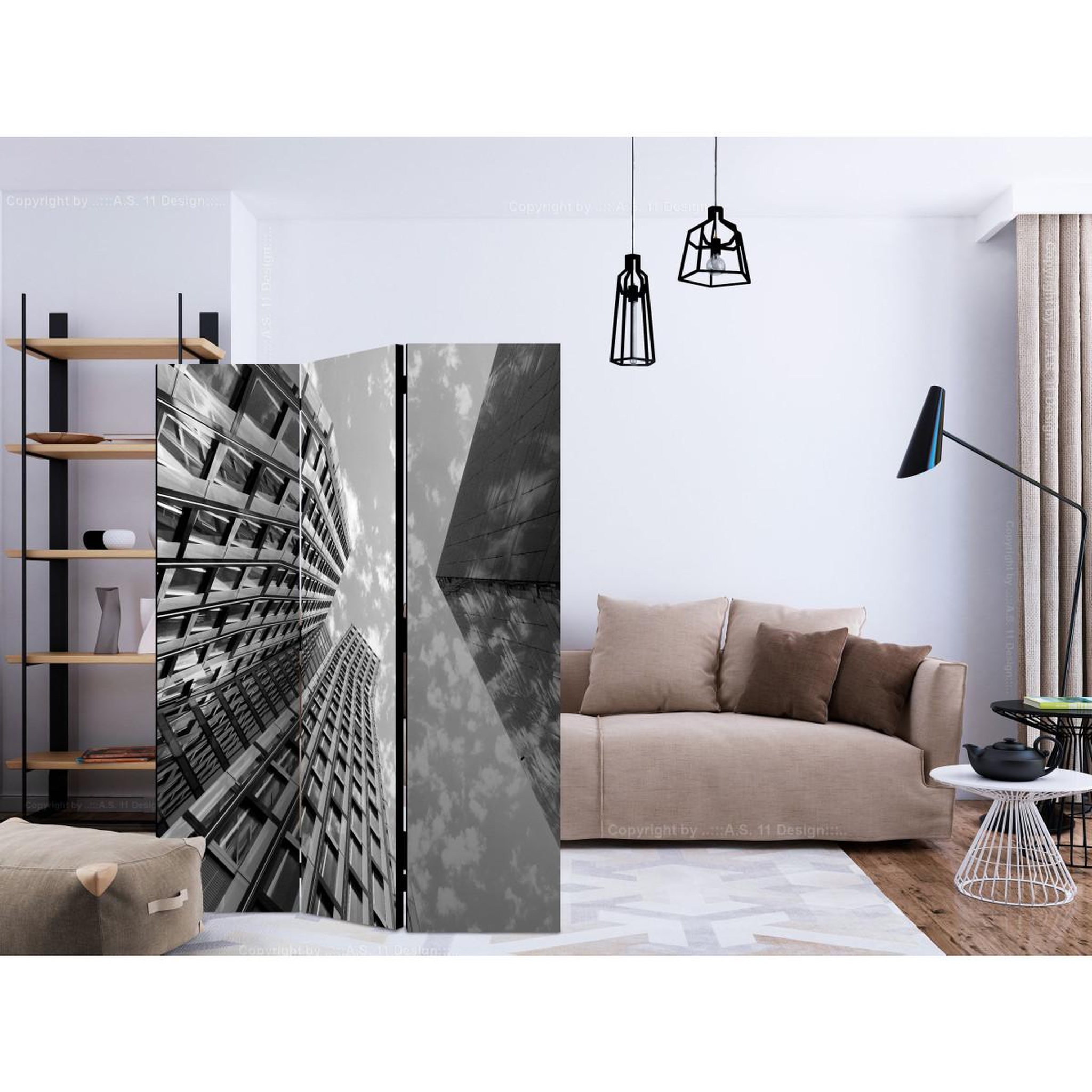 Voir la diapositive 2 : Paris Prix Paravent 3 volets  reach for the sky  135x172cm