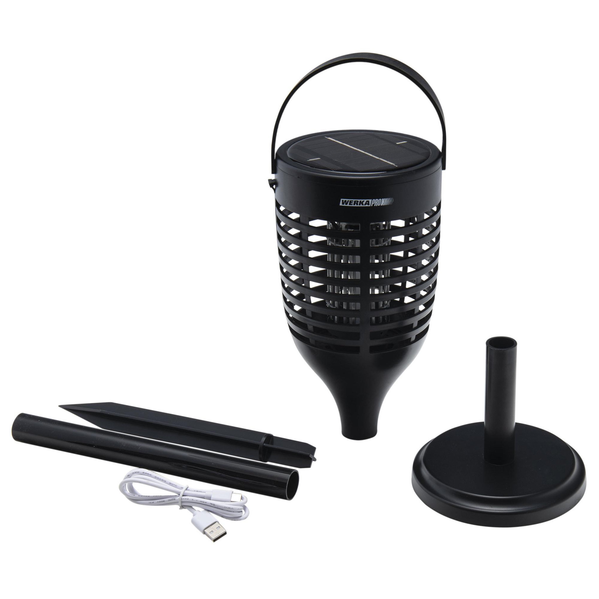 Voir la diapositive 4 : WERKAPRO Lampe solaire anti moustiques WERKA PRO