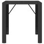 Voir la diapositive 3 : VIDAXL Table de bar et dessus en verre noir 105x80x110 cm poly rotin