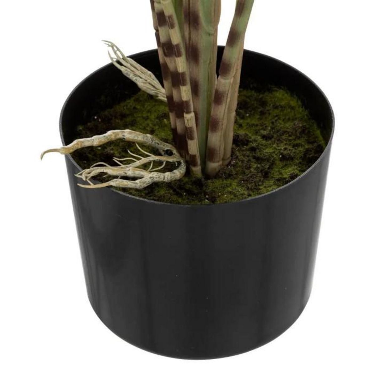 ATMOSPHERA Plante Artificielle en Pot  Zebrina  75cm Noir & Vert