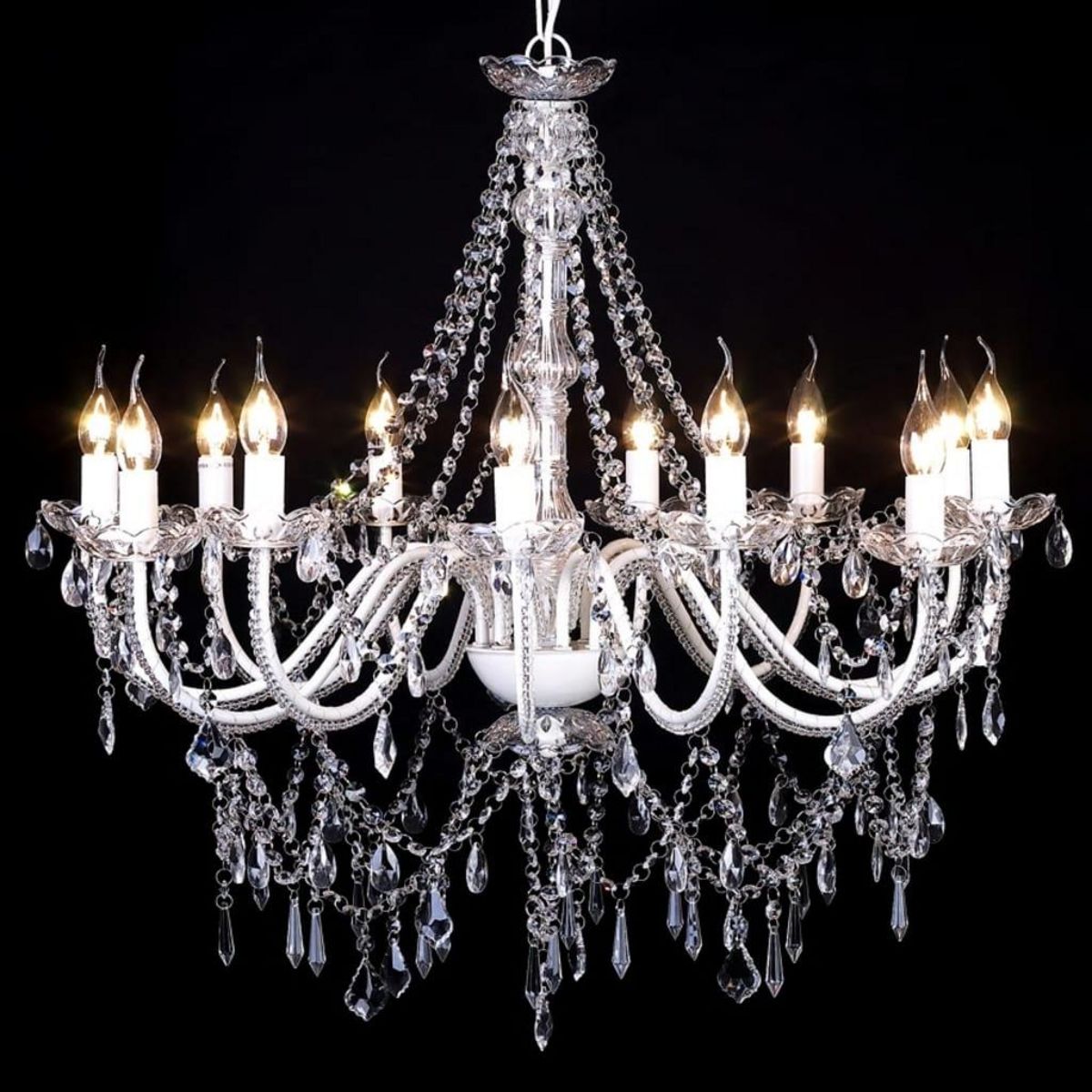 VIDAXL Lustre venitien baroque 12 feux 1600 cristaux