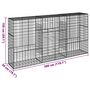 Voir la diapositive 6 : VIDAXL Panier gabion avec couvercle 300x50x150 cm fer galvanise