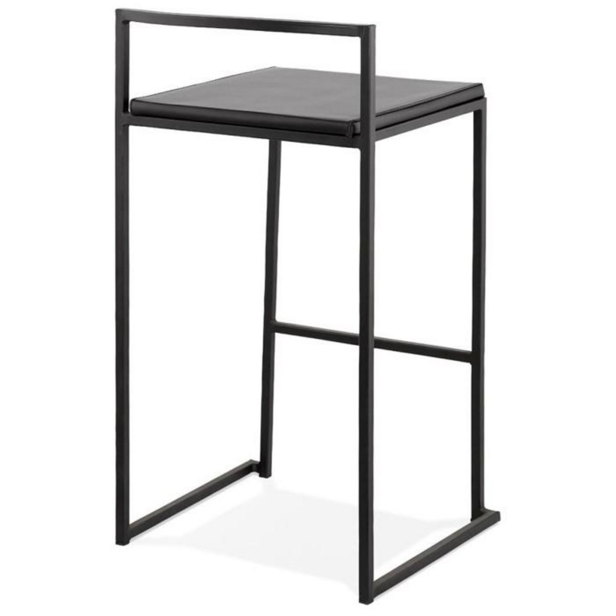 Paris Prix Tabouret de Bar Design Industriel  Line  76cm Noir