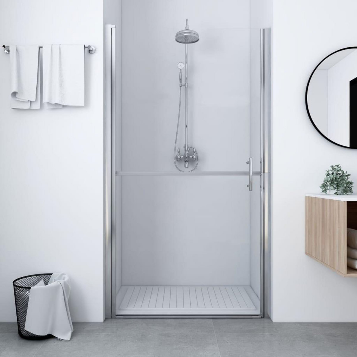 VIDAXL Porte de douche verre trempe 81x195 cm