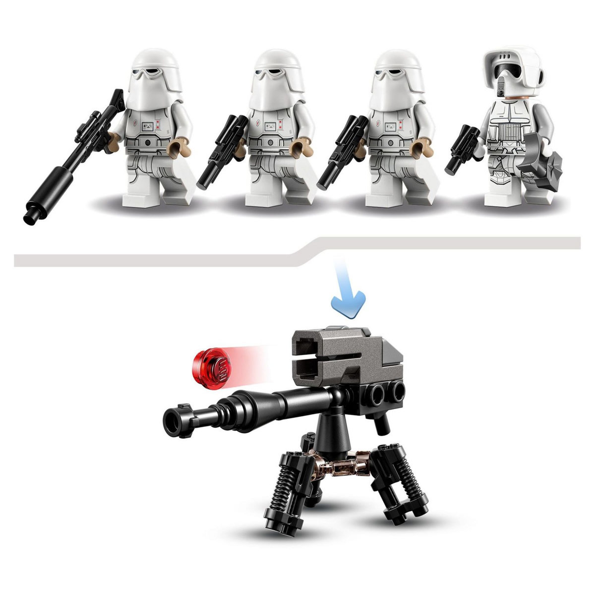 LEGO Star Wars 75320 Pack de combat Snowtrooper, Set Collector avec 4 Figurines