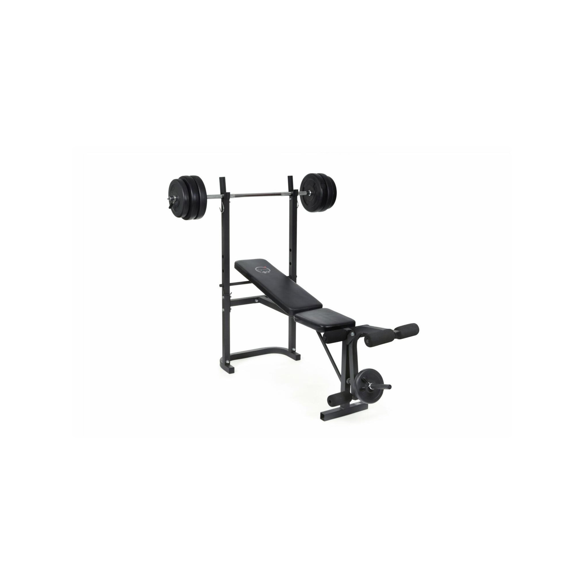 O'Fitness Banc de musculation avec poste jambe - barre et 20 kg de poids inclus - o'fitness - maison/appartement