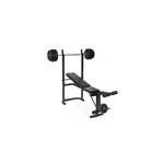 O'Fitness Banc de musculation avec poste jambe - Barre et 20 Kg de poids inclus - O'Fitness - Maison/appartement