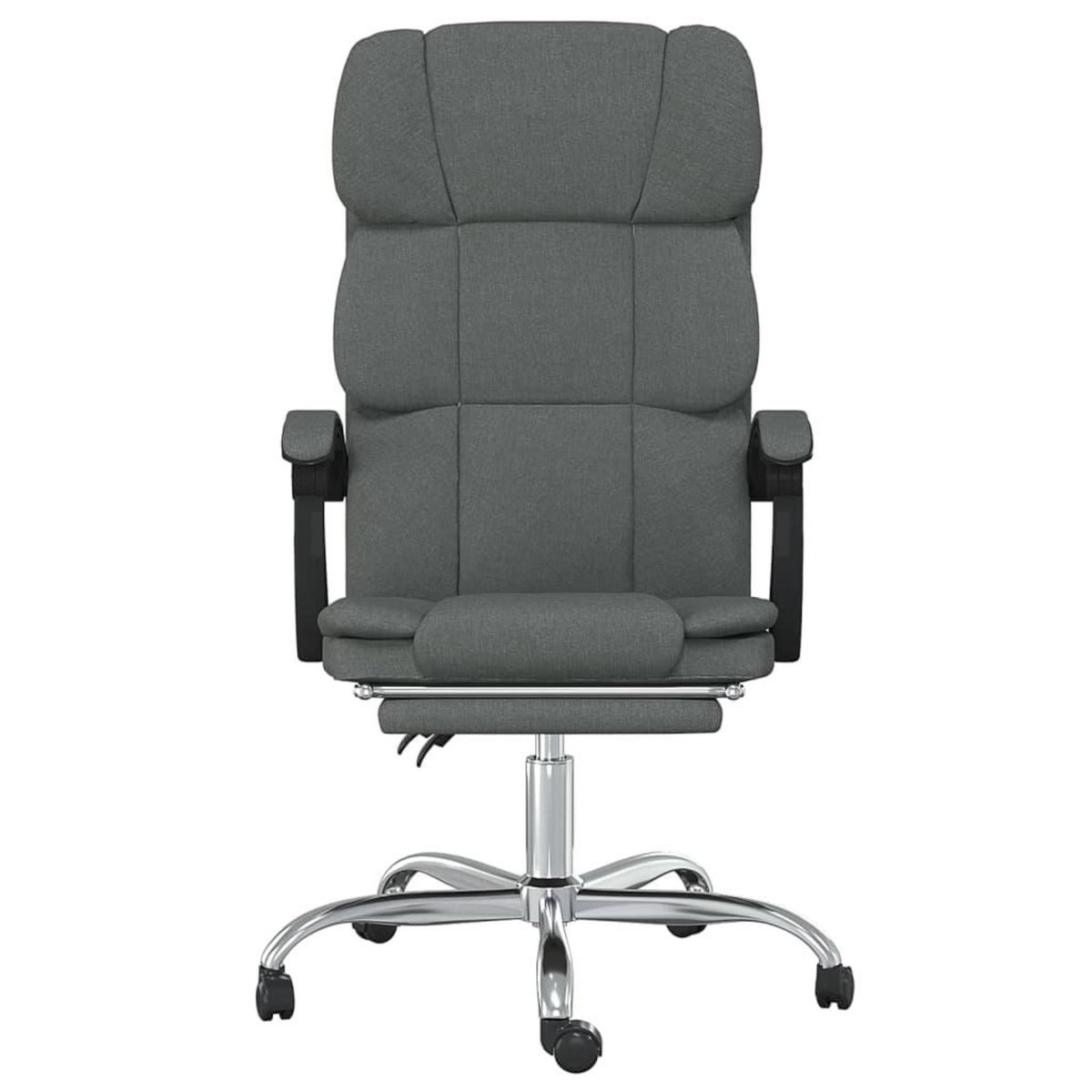 VIDAXL Fauteuil inclinable de bureau Gris fonce Tissu