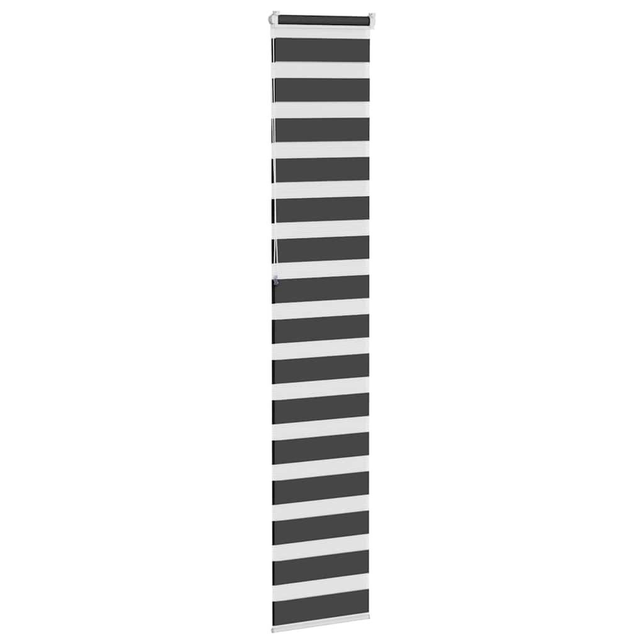 Voir la diapositive 4 : VIDAXL Store zebre noir 45x230 cm largeur du tissu 40,9 cm polyester