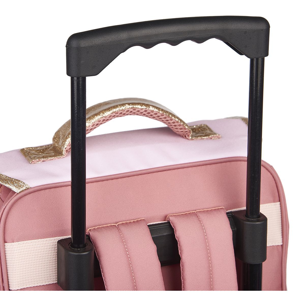 AUCHAN Sac à dos à roulettes rose Be Wild