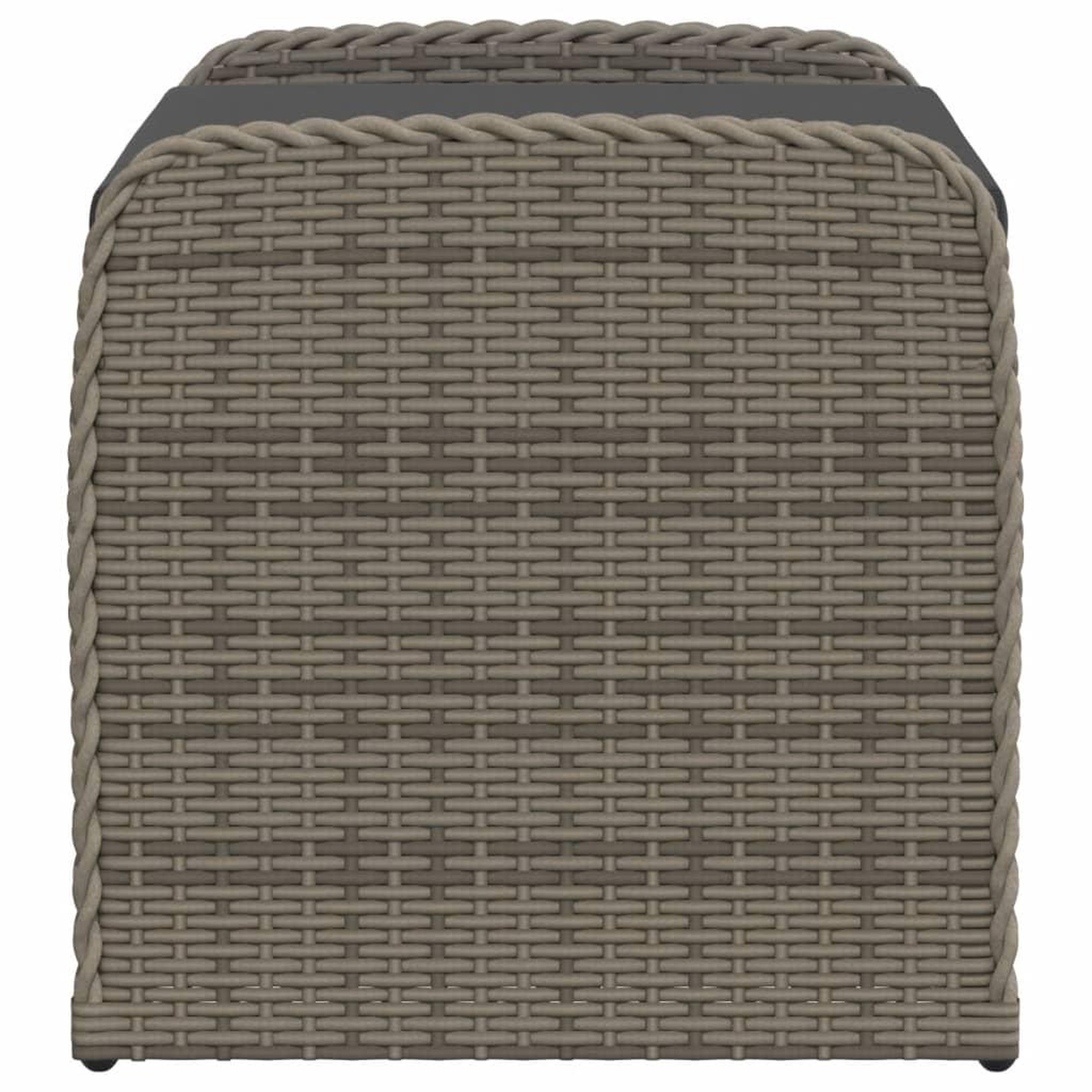 Voir la diapositive 5 : VIDAXL Banc de rangement avec coussin gris 80x51x52 cm resine tressee