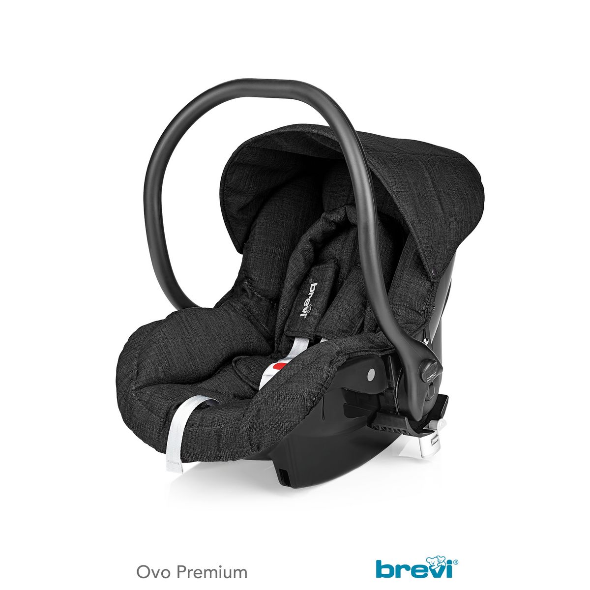 BREVI Poussette Combiné Trio Ovo premium - black mélange