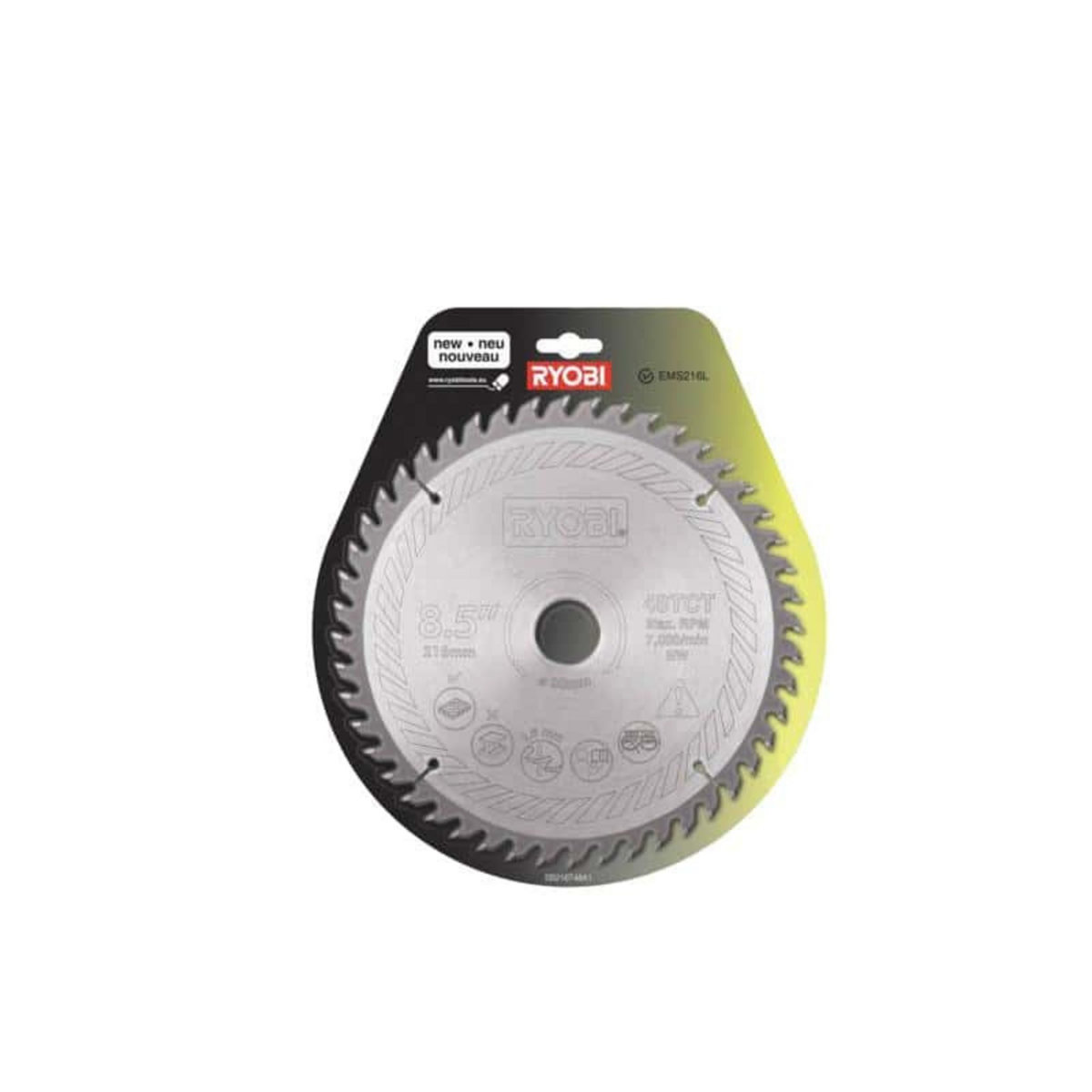 Ryobi Lame carbure RYOBI pour scie à coupe d'onglets 216mm 48 dents SB216T48A1