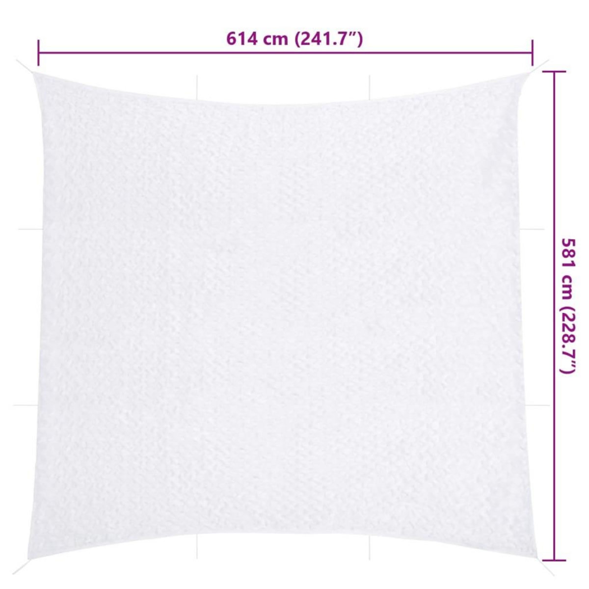 VIDAXL Filet de camouflage avec sac de rangement 614x581 cm blanc