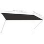 Voir la diapositive 6 : VIDAXL Auvent retractable 300x150 cm Anthracite
