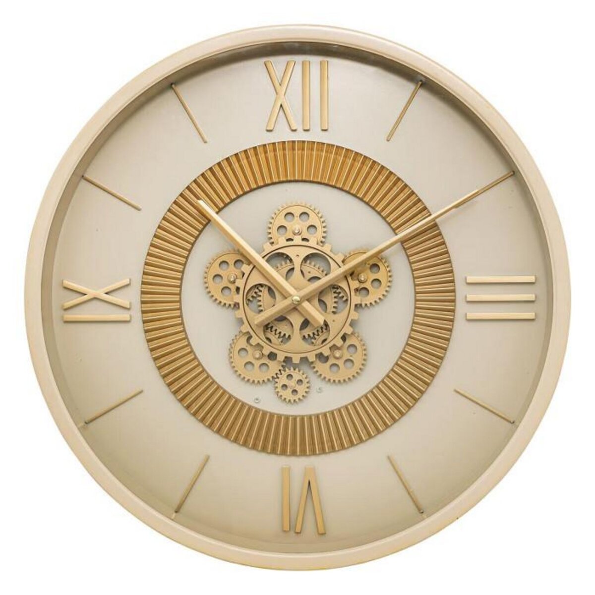 ATMOSPHERA Horloge Murale Engrenage  Guiliana  50cm Beige