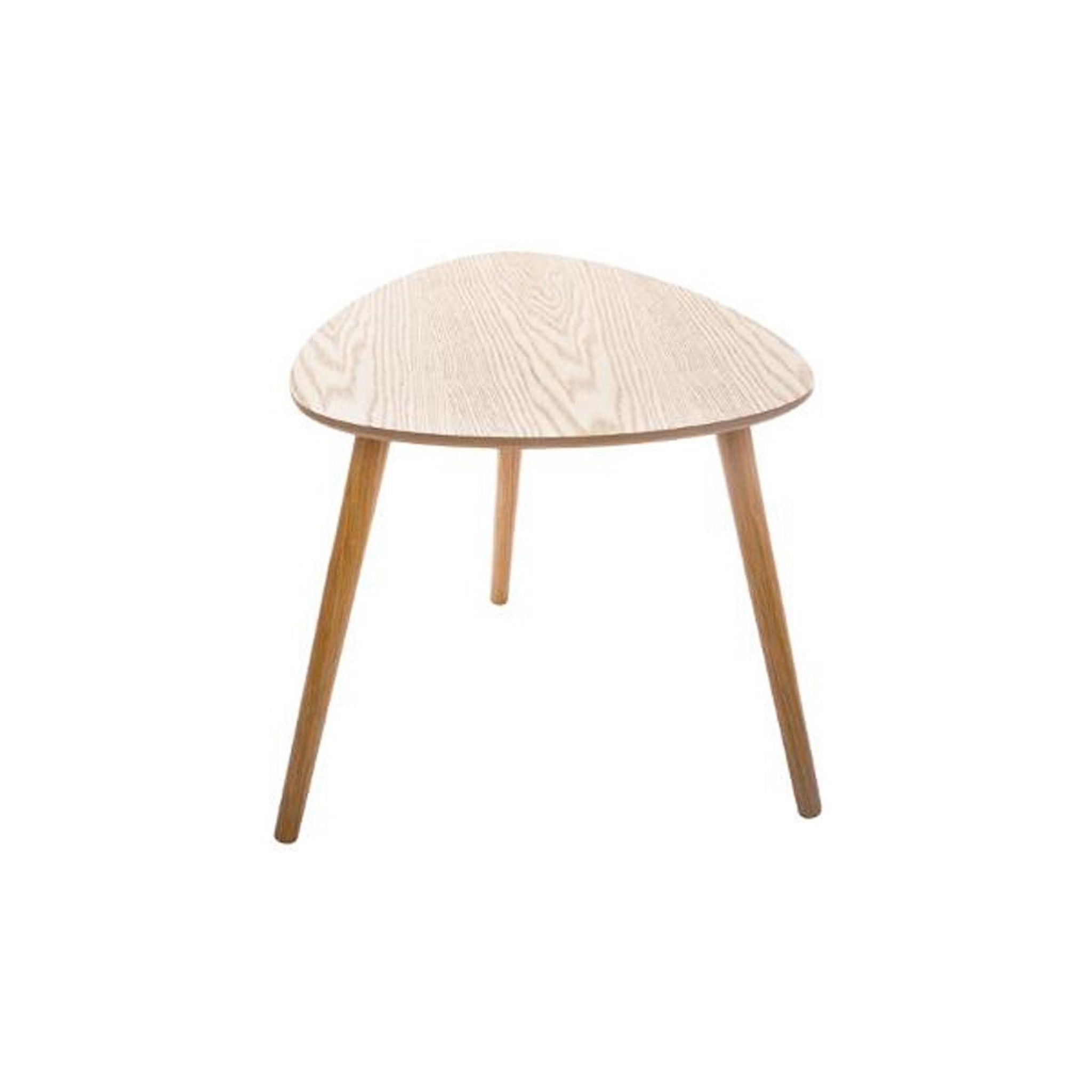 Voir la diapositive 3 : ATMOSPHERA Lot de 3 tables à café en bois  mileo  60cm naturel
