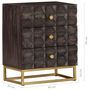 Voir la diapositive 6 : VIDAXL Table de chevet Noir 40x30x50 cm Bois de manguier massif