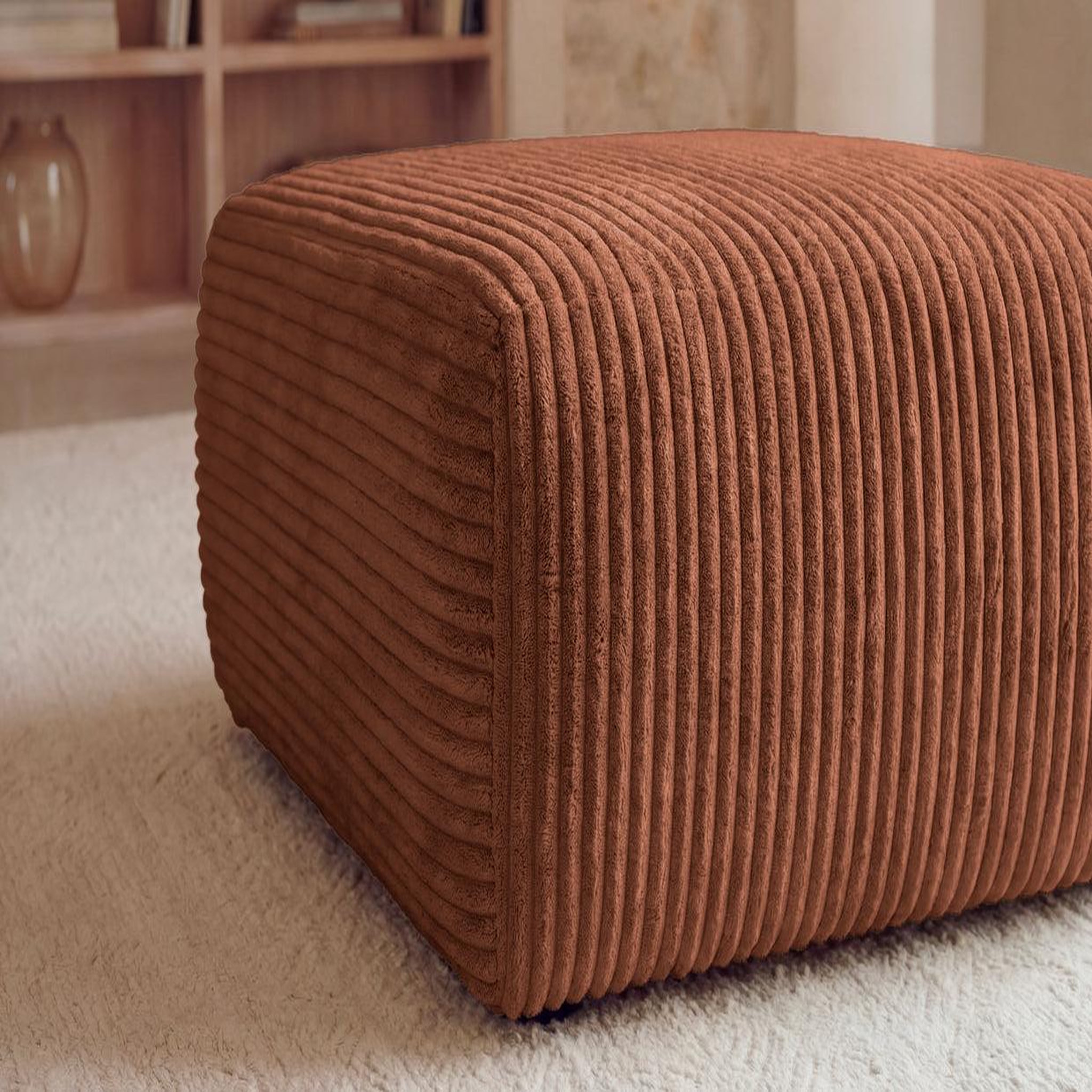 Voir la diapositive 4 : CASANOVA PARIS Elvis - pouf en gros velours côtelé 96x87x44
