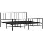 Voir la diapositive 3 : VIDAXL Cadre de lit metal sans matelas avec pied de lit noir 200x200cm