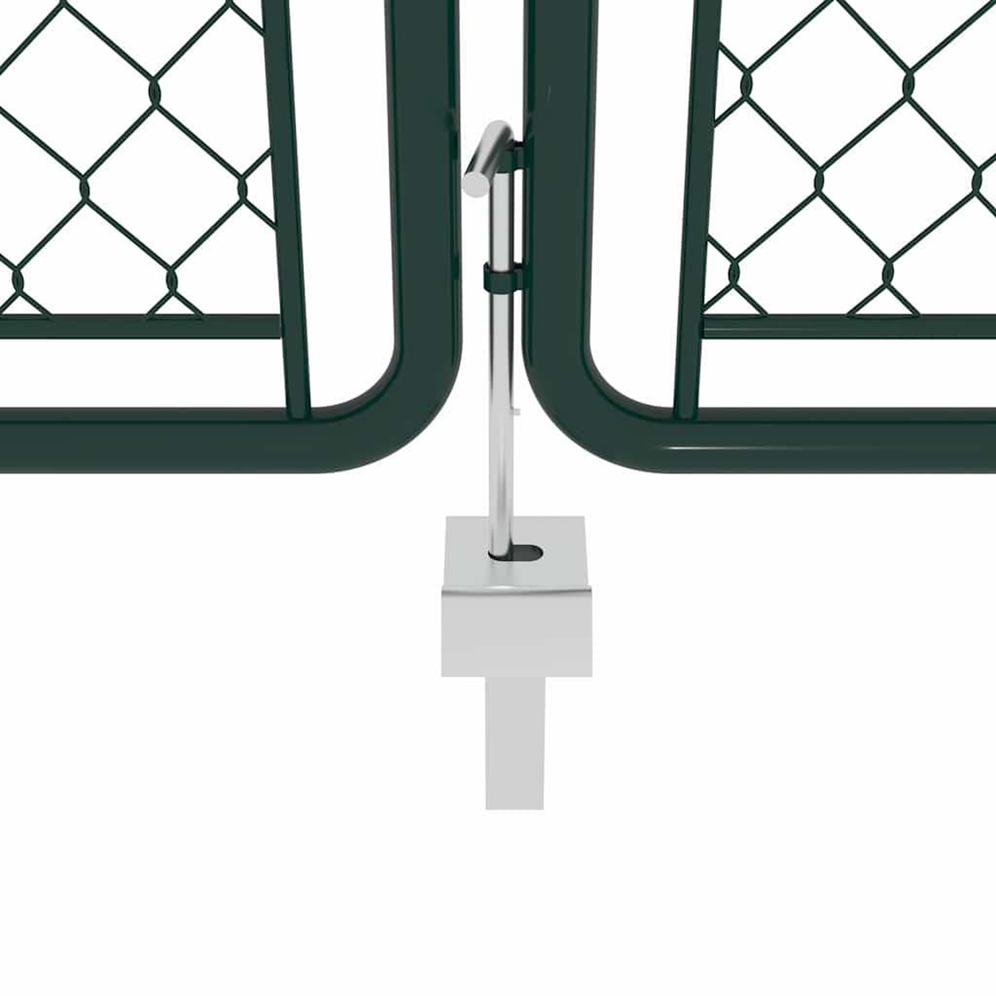 Voir la diapositive 4 : VIDAXL Portail de jardin en acier vert 400 x 75 cm